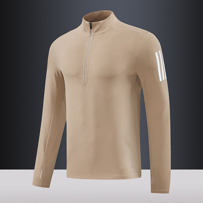 Herren Langarmshirt Thermo Funktionsshirt mit Reißverschluss