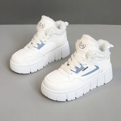 Damen Sneaker High-Top Sportlich Mit Weichem Innenfutter