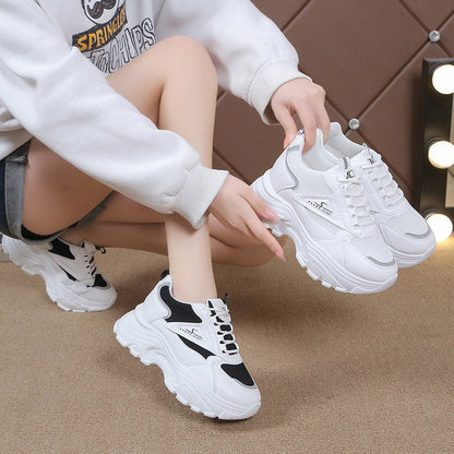 Damen Sneaker Chunky bequem atmungsaktiv Sportschuhe