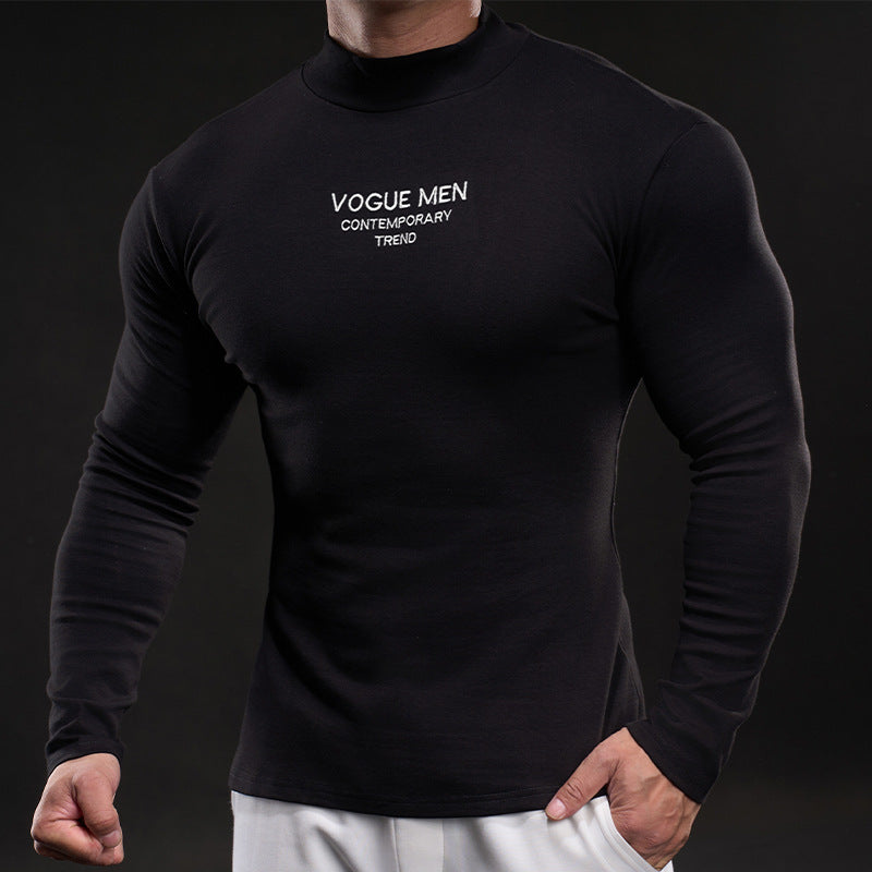 Herren Langarmshirt Elegantes Hochgeschlossenes Hemd