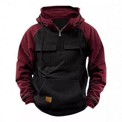 Herren Kapuzenpullover Lässig mit Taschen Känguru Style