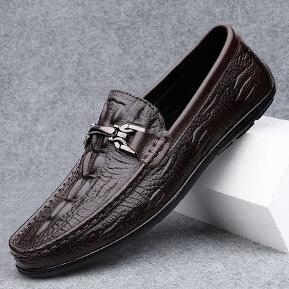 Herren Mokassins aus Leder Elegant Schwarze Luxus Schuhe