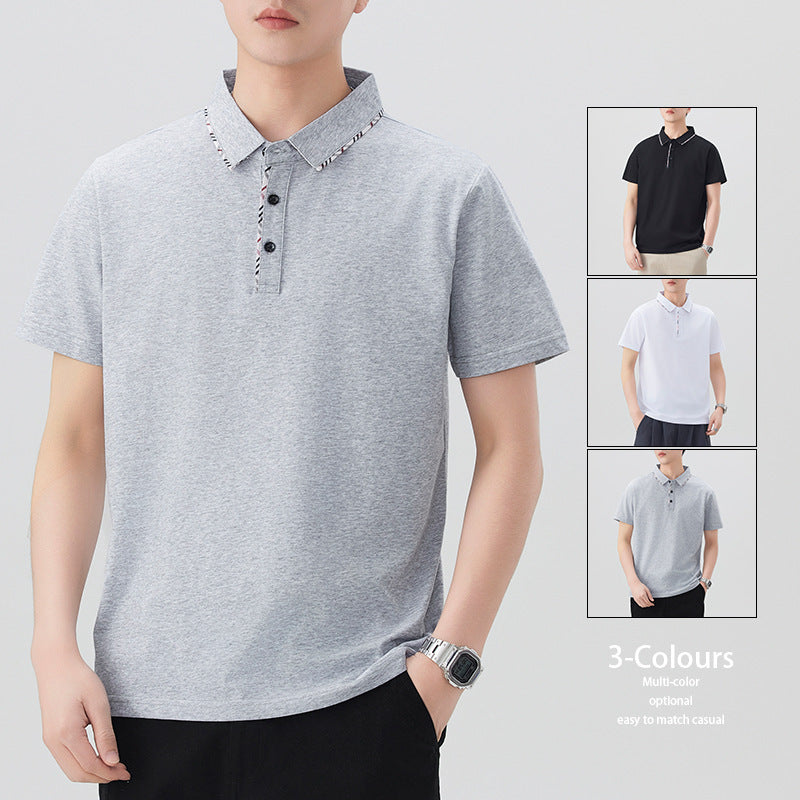 Herren Poloshirt Modern mit Stylishem Kragen Design