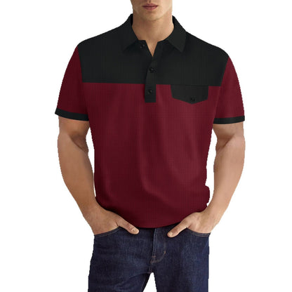 Herren Polohemd Slim Fit Gestreift Modern