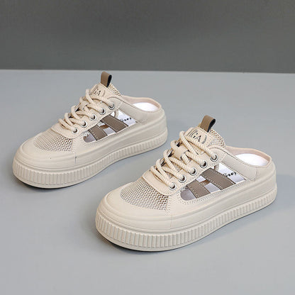 Damen Sneaker Atmungsaktiv Leicht Mesh Obermaterial Sportlich