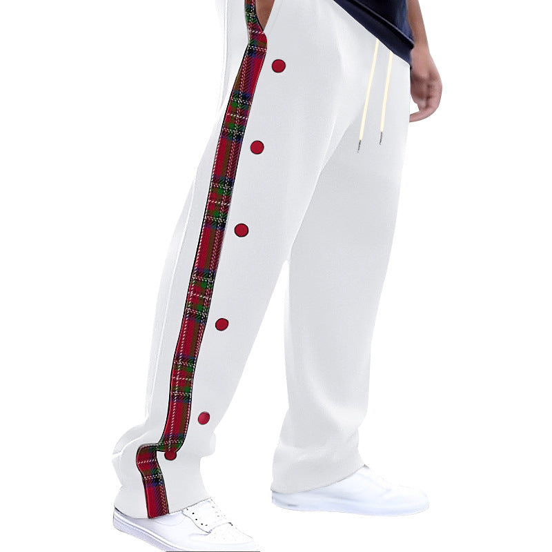 Herren Sportfreizeithose Karomuster Stretch Modern