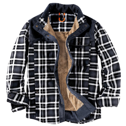 Herren Flanelljacke Warm Kuschelig Winterjacke