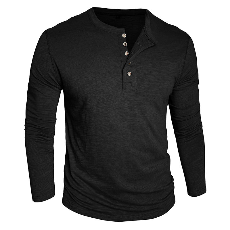 Herren Langarmshirt Knopfverschluss Modern Berlin_Style