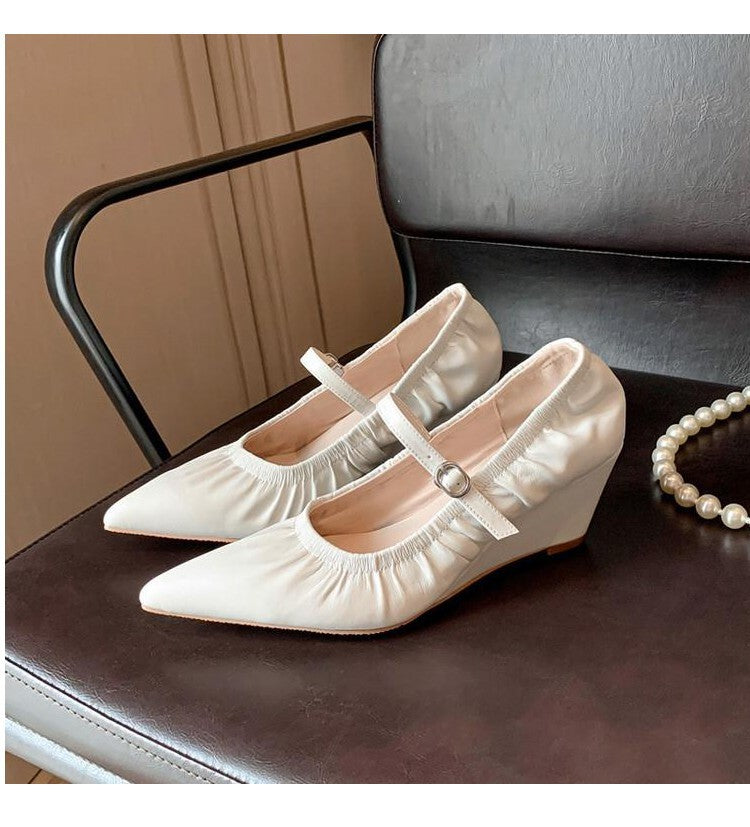Damen Ballerinas Elegante Satin Schnürung