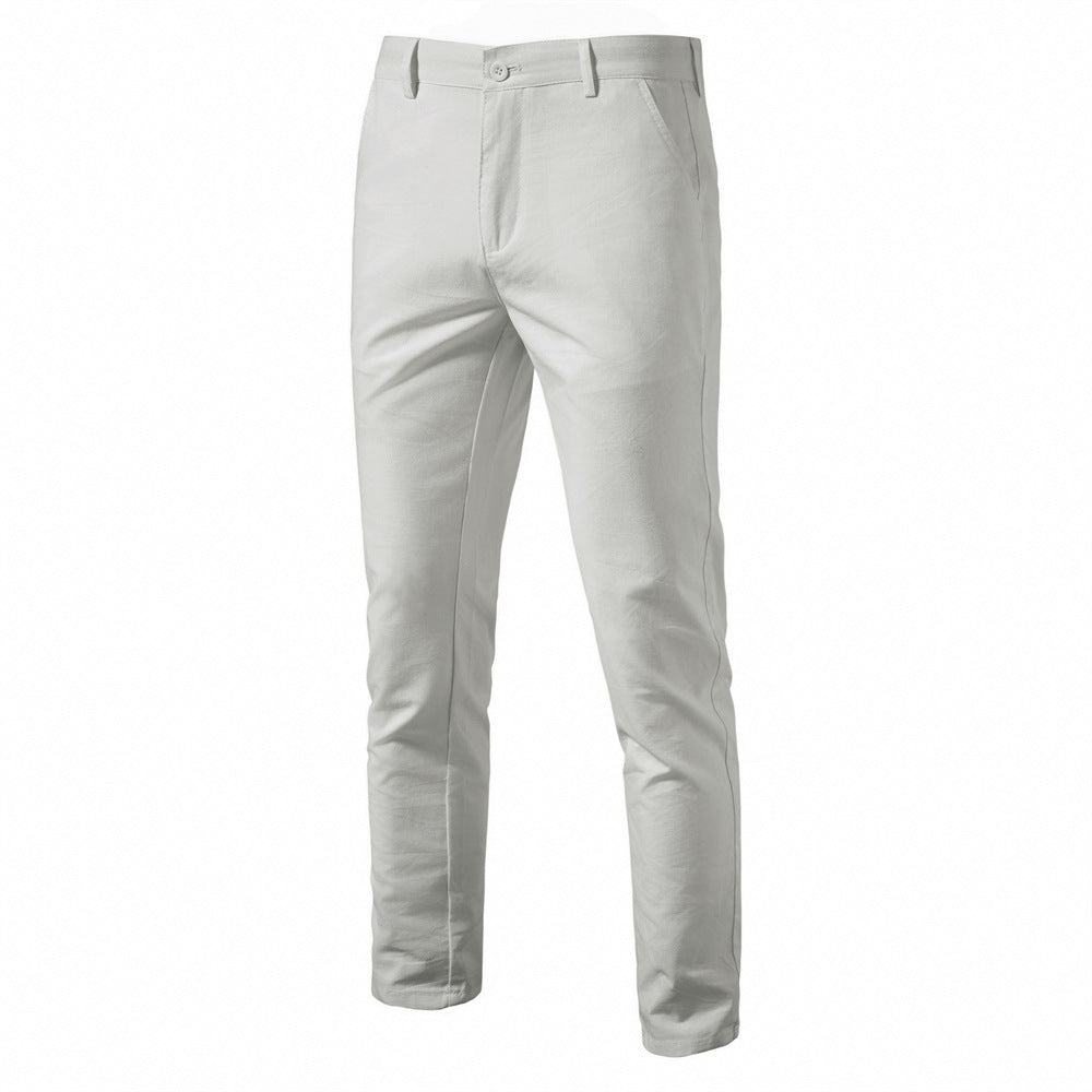 Herren Chino Hose Bequem Elastisch Slim Fit