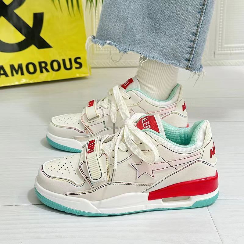 Damenschuhe Sneaker Klettverschluss Sternen-Design Frauen