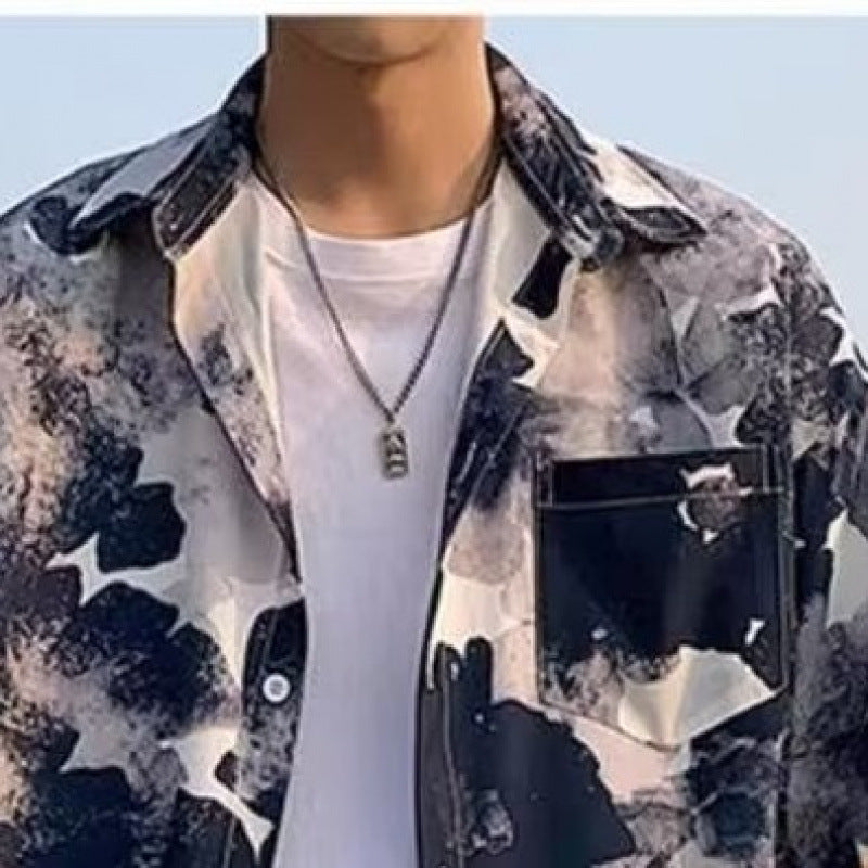 Männer Kurzarm Set Moderne Muster Shirts