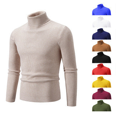 Herren Rollkragenpullover Fein Gerippt Elegantes Design - BerlinGlamour