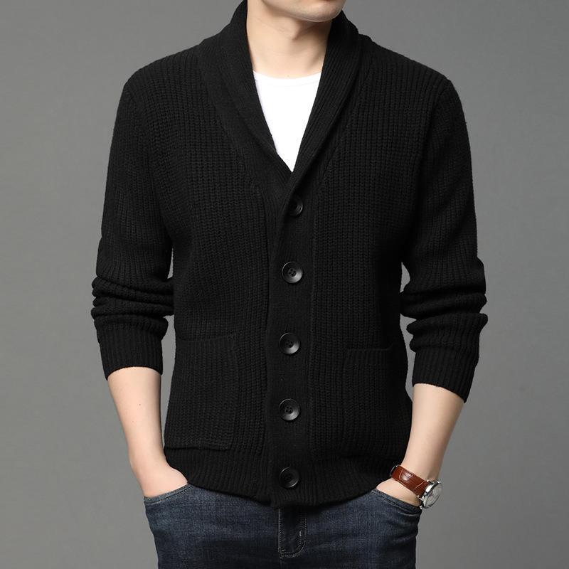Herren Strickjacke Kuschelig Modern mit Taschen