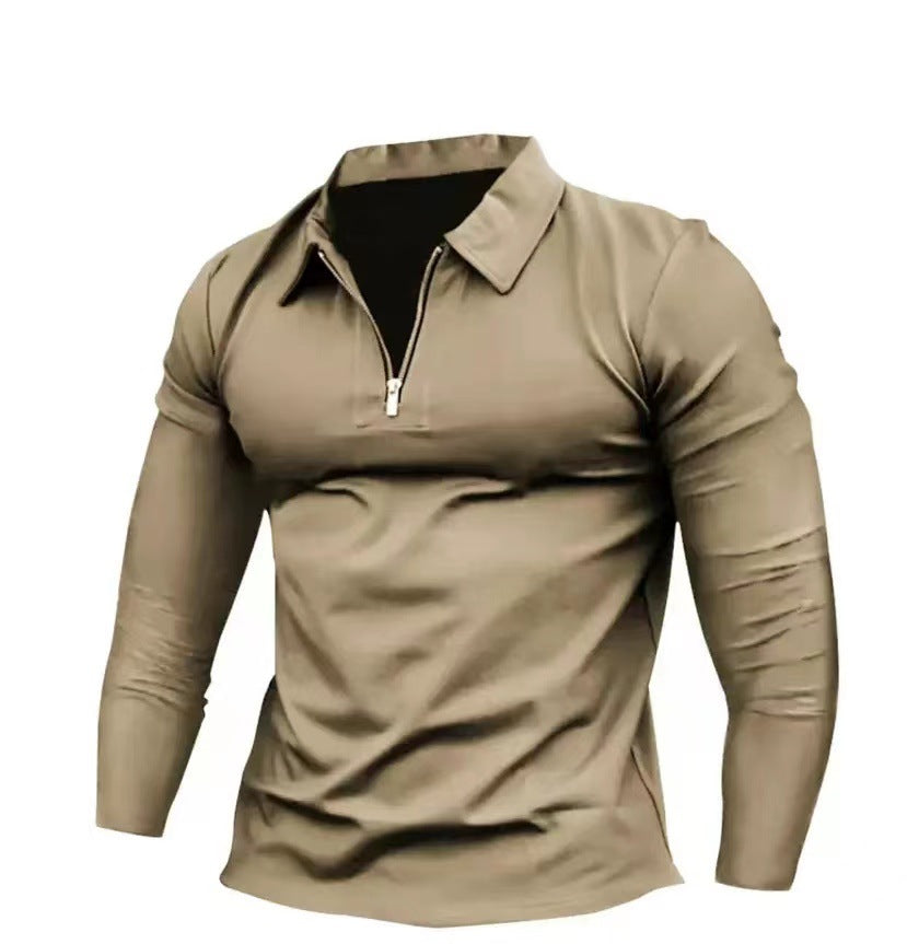 Herren Funktionsshirt mit Kragen und Reißverschluss Sportlich