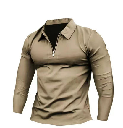 Herren Funktionsshirt mit Kragen und Reißverschluss Sportlich