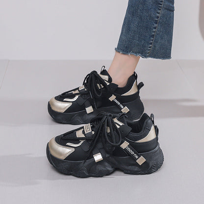 Damen Sneaker Sportlich Chunky atmungsaktiv Mesh