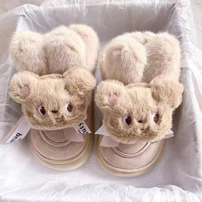 Damen Hausschuhe Flauschig Niedlich Tiermotiv Warm