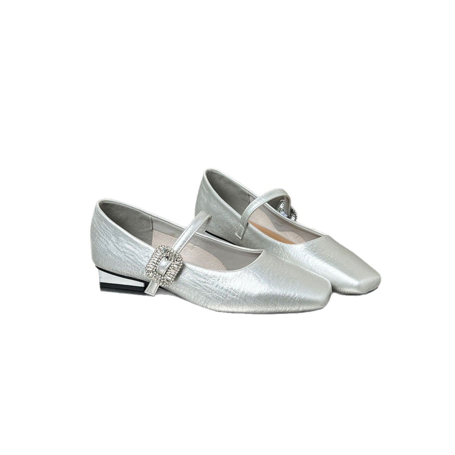 Damen Ballerinas Elegant mit Schmuckdetail und Riemen
