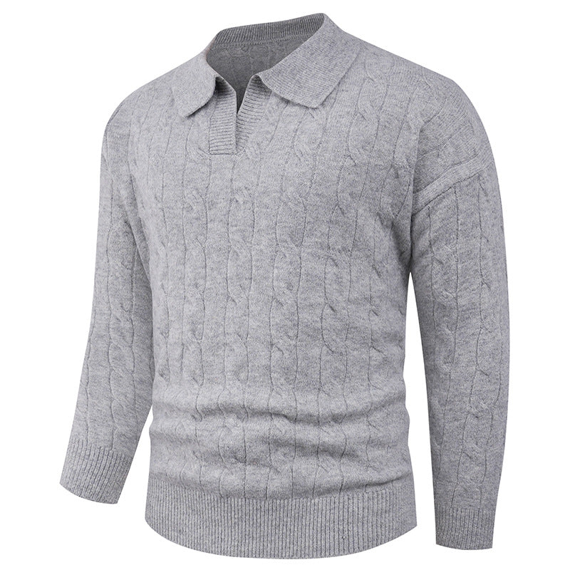 Herren Strickpullover Modern Zopfmuster Elegent