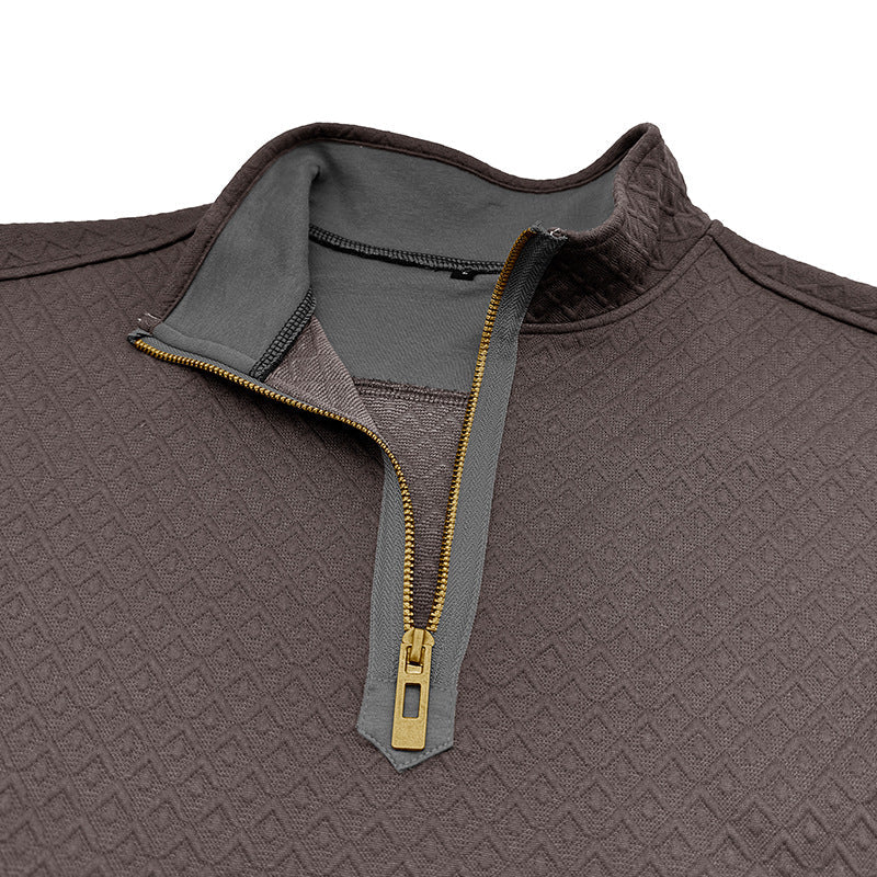 Herren Langarm-Pullover Stehkragen Hochwertig Modern