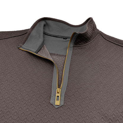 Herren Langarm-Pullover Stehkragen Hochwertig Modern