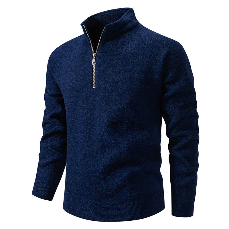 Herren Pulli Modern Raglan Ärmel Reißverschluss