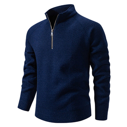 Herren Pulli Modern Raglan Ärmel Reißverschluss
