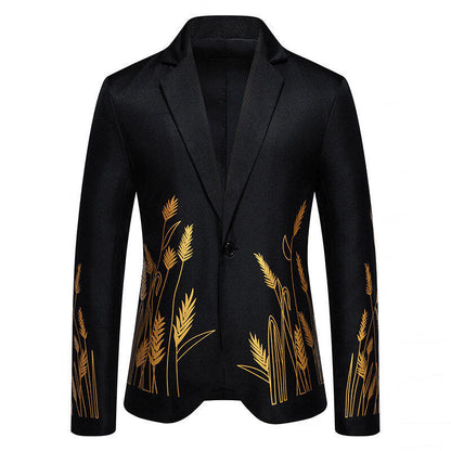 Herren Blazer Elegant Blumenmuster Slim Fit