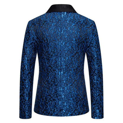 Herren Blazer Smoking Luxus mit Floralem Muster Elegant