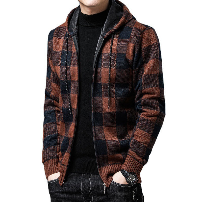 Herren Strickjacke Hoodie Modern Berlin Stil - BerlinGlamour