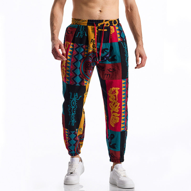 Herren Freizeithose Bunt Elastisch Komfort Hose
