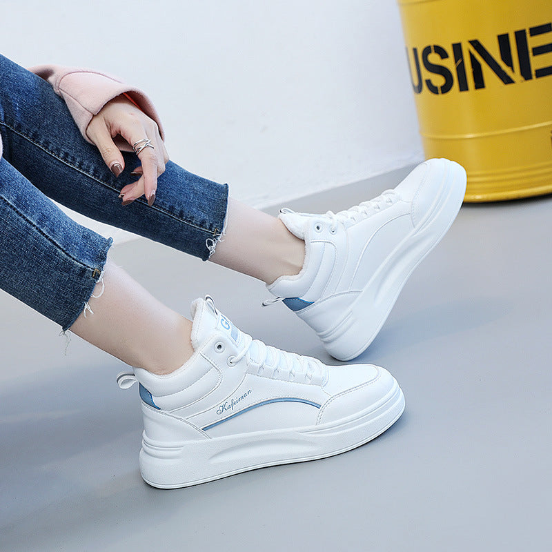 Damen Sneaker High-Top Warm Gefüttert Winter