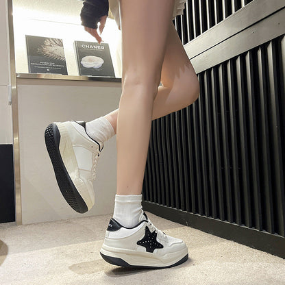Damen Sneaker Sternen-Design Trendy Frauen Schuhe