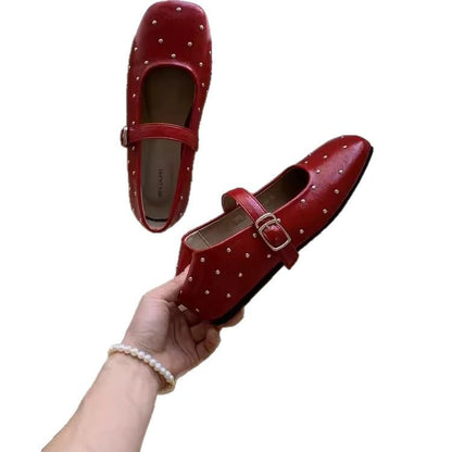 Damen Ballerinas Elegante Strassstein Schuhe Heidi Mode