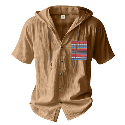 Herren Hemd mit Kapuze Bunt Farben Berlin Style