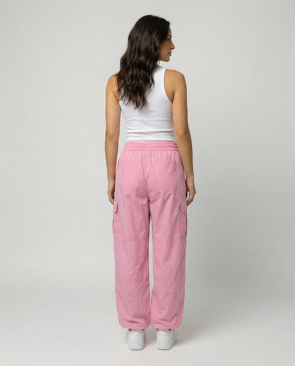 Damen Cargohose Hochgeschnitten Elastisch Bequem