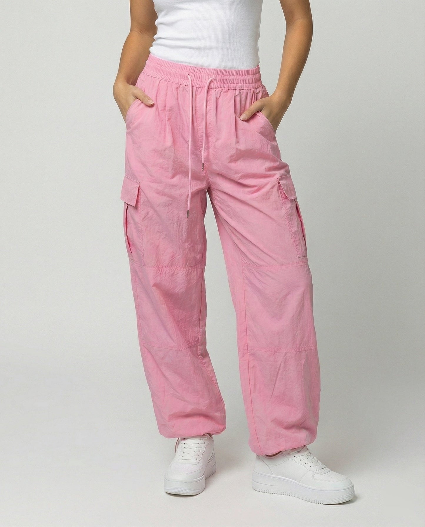 Damen Cargohose Hochgeschnitten Elastisch Bequem - BerlinGlamour
