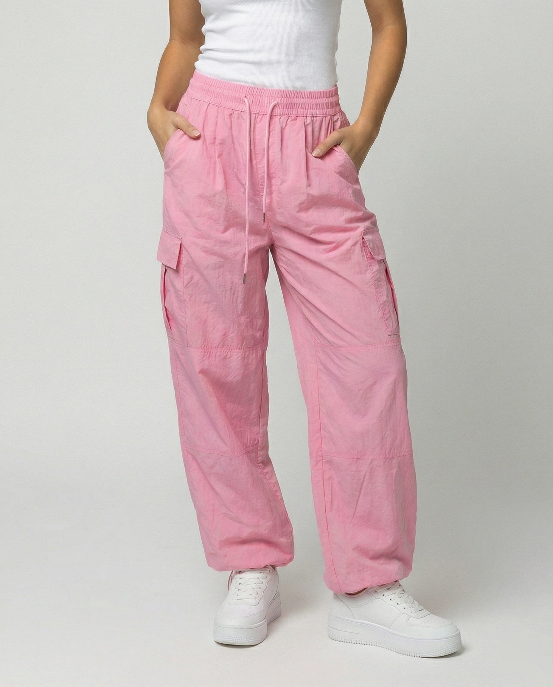 Damen Cargohose Hochgeschnitten Elastisch Bequem - BerlinGlamour