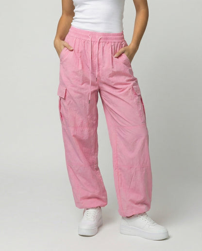 Damen Cargohose Hochgeschnitten Elastisch Bequem - BerlinGlamour
