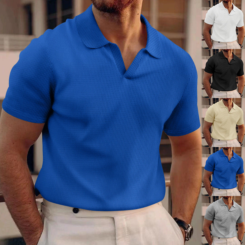 Herren Kurzarm-Shirt mit Textur Optik Berlin Style - BerlinGlamour