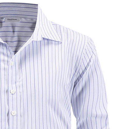Herren Langarmhemd Gestreift Elegantes Businesshemd