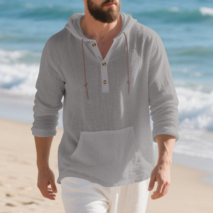 Herren Kapuzenshirt Lässig Mit Kängurutasche Modern