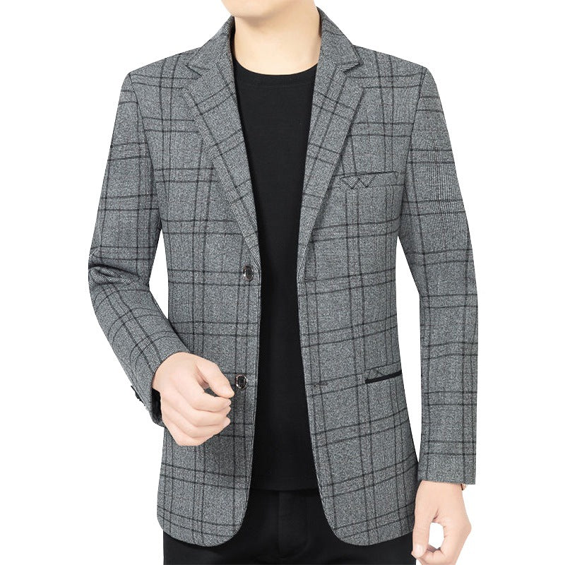 Herren Blazer Kariert Modern Slim Fit
