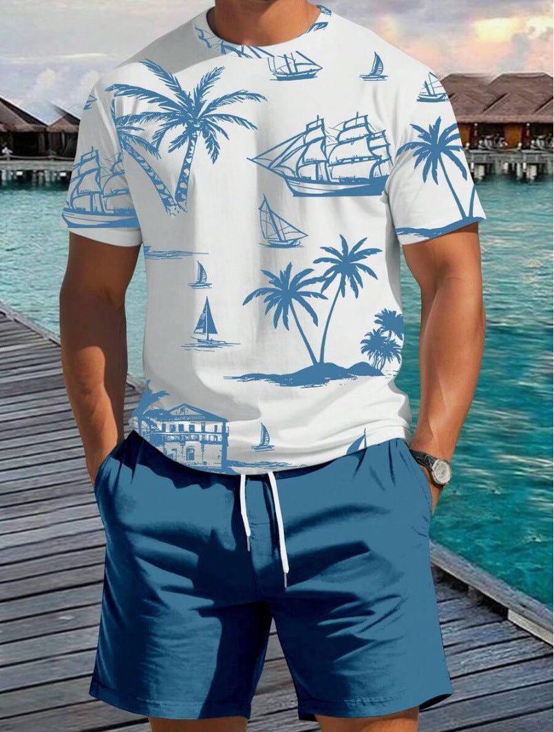 Herren Kurzarm-Shirt Maritim Relaxed Fit Sommer