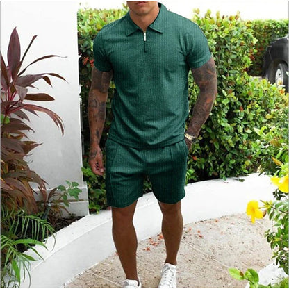 Herren Polo Set Modern Schnitt Funktionskragen - BerlinGlamour
