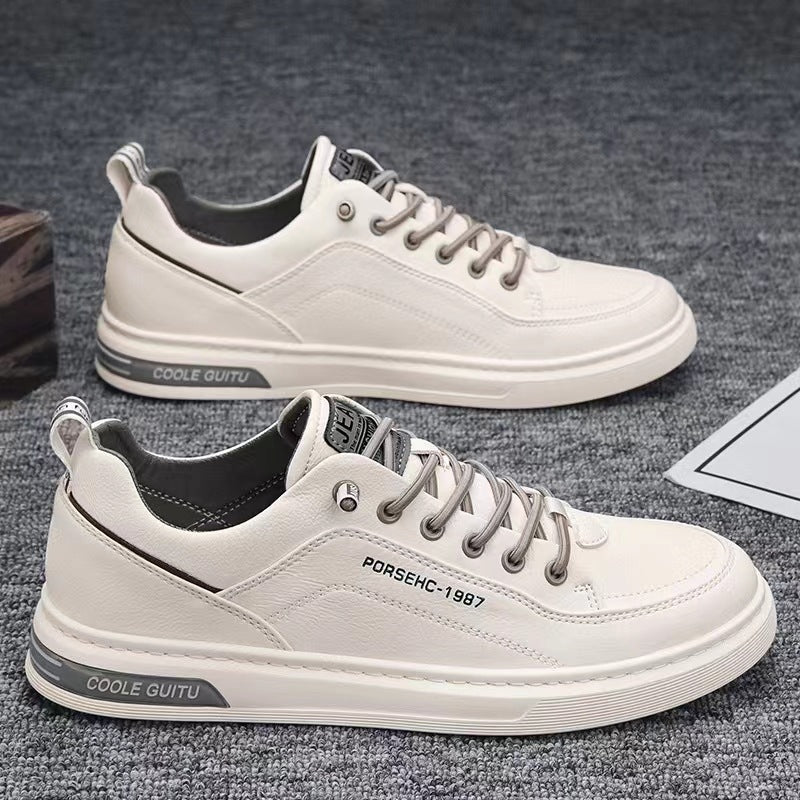 Damen Leder Sneaker Bequem Atmungsaktiv Schuhe Schwarz