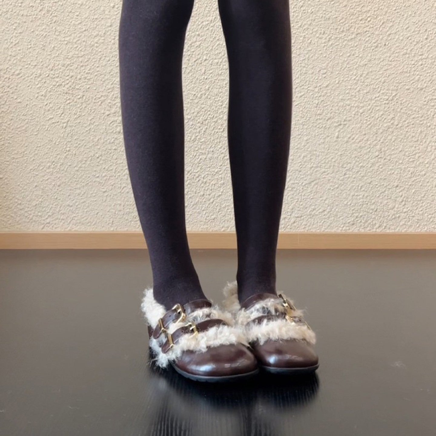 Damen Clogs Bequem Kuschelig mit verstellbaren Riemen