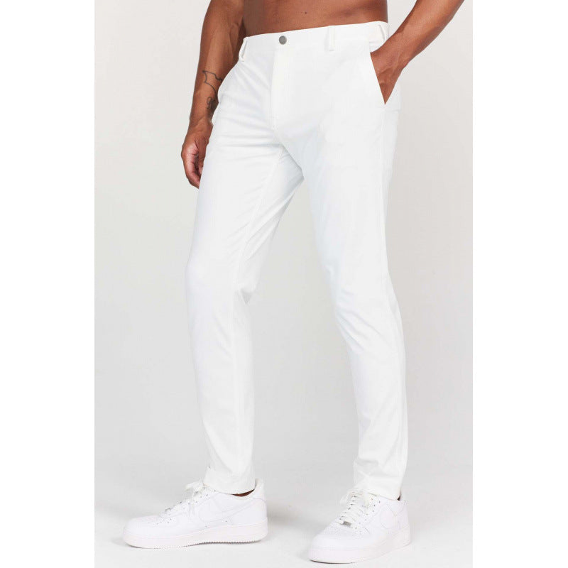 Herren Stretchhose Elegant Slim Fit Schwarz
