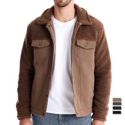 Herren Jeansjacke Gefüttert Warm Modern